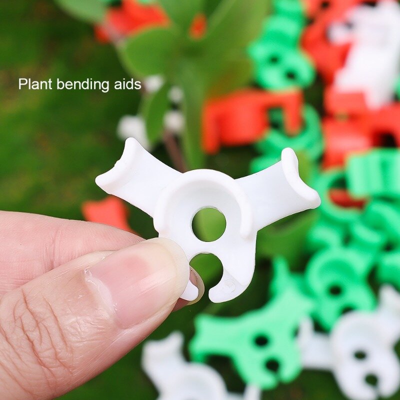 100/10Pcs Plant Clamp Bending Device Flower Vine Branches Plant Stem Training Clips Plant Growth Bender Control Support Clamps