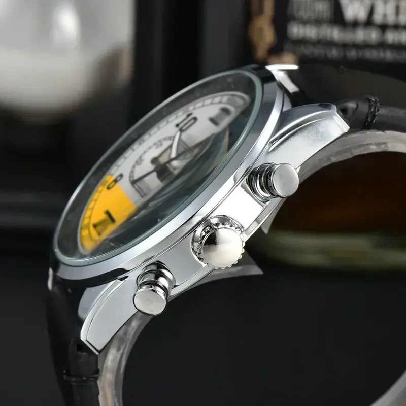 UNION GLASHUTTE SA-Reloj de pulsera de cuarzo para hombre, cronógrafo deportivo informal de cuero, resistente al agua, Envío Gratis