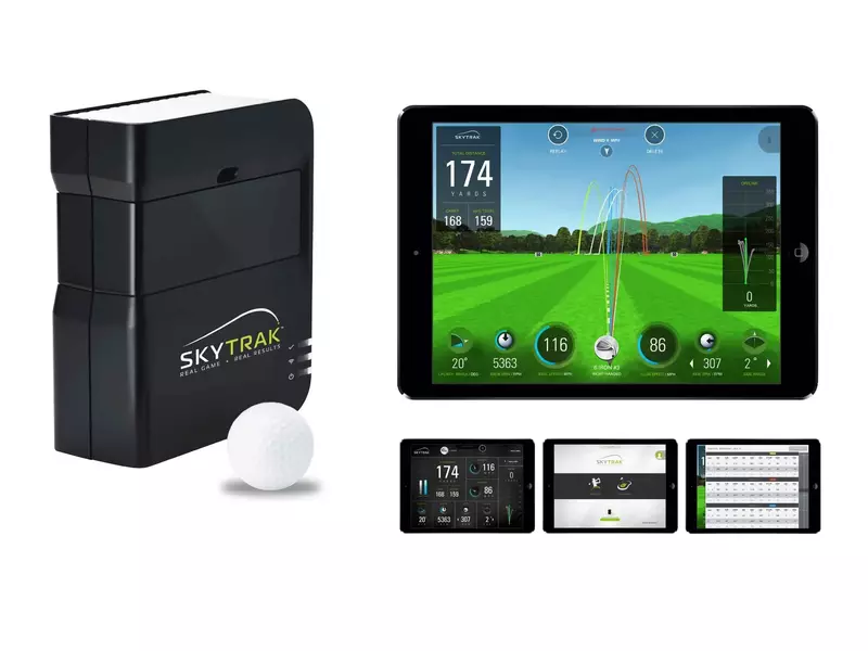 Monitor de lanzamiento de simulador de Golf SkyTrak 100% auténtico con estuche