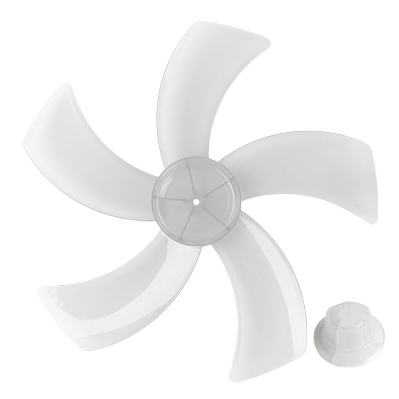 1 Pcs 18 Inch Household Plastic Fan Blade Five Leaves With Nut Cover For Pedestal Fan Table Fanner General Accessories