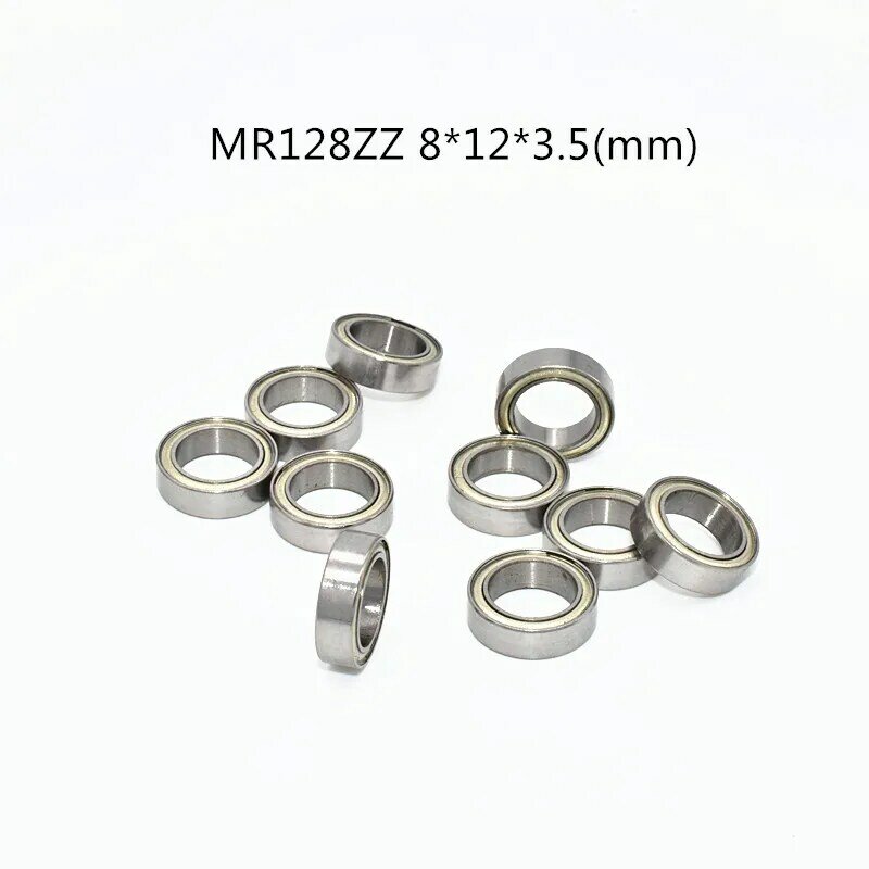 MR128ZZ rodamiento en miniatura, piezas de equipo mecánico de acero cromado sellado de alta velocidad, 8x12x3,5mm, 10 unidades, envío gratis