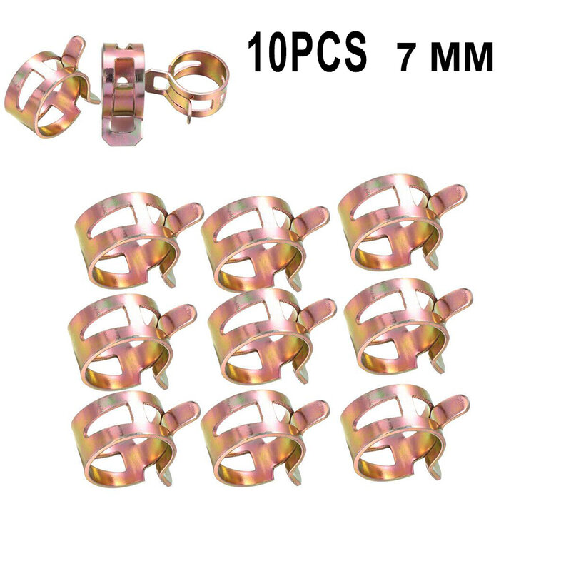 10PC Spring With Fuel Hose Clip Silicone Hose Reusable Optional 5-16mm Hose Clip For Air/water Hoses Spring Clips