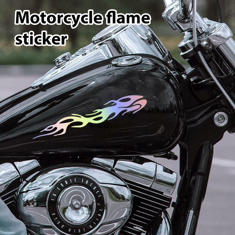Pegatinas reflectantes de llama, calcomanías impermeables para motocicleta, calcomanías autoadhesivas para coche, accesorios para motocicleta