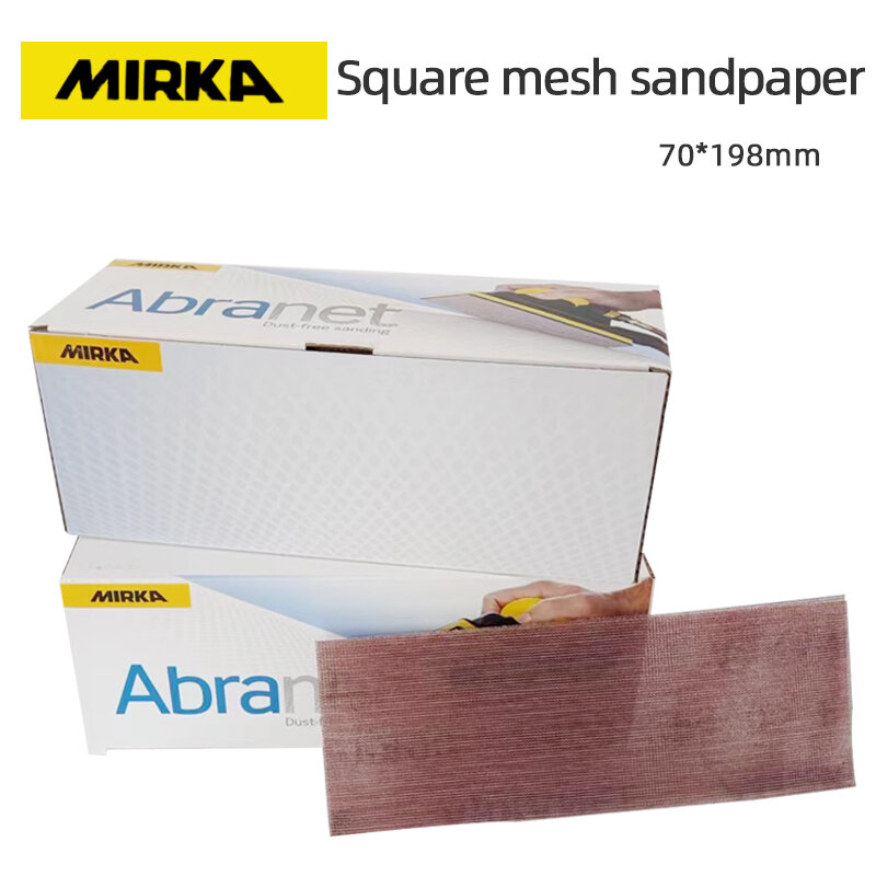 MIRKA papel de lija cuadrado de malla, papel de lija flocado al vacío Rectangular, se debe usar junto con papel de lija, tablero de lijado, 70x198mm