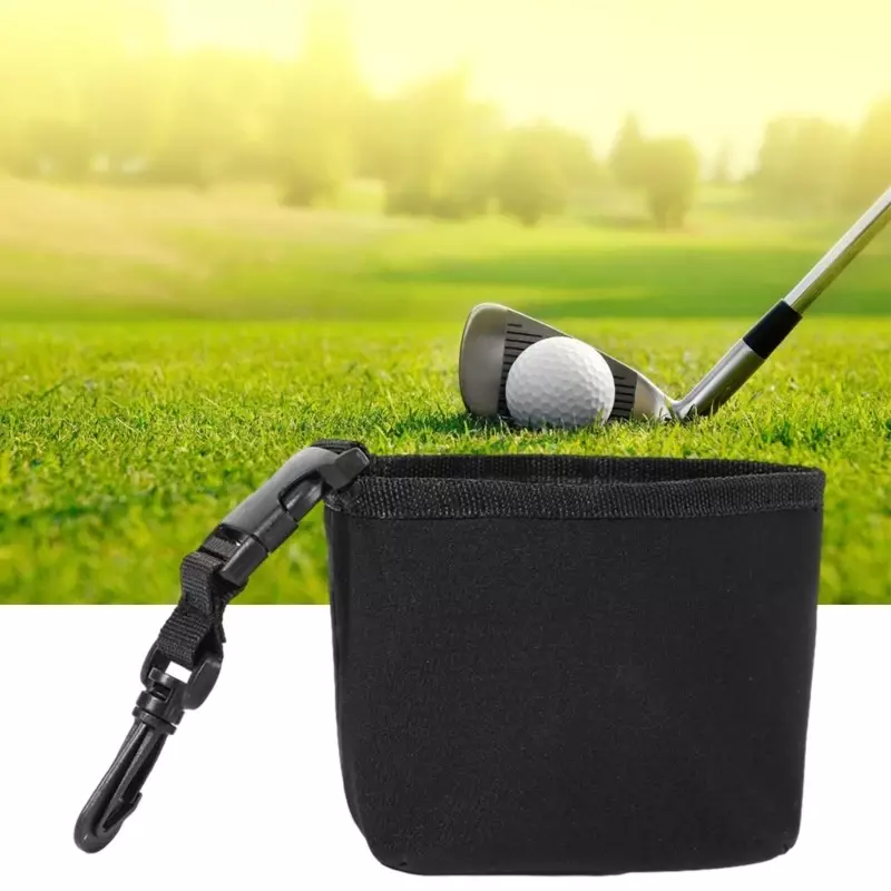 Bolsa limpiadora pelotas golf, impermeable, bolsillo para lavadora pelotas golf