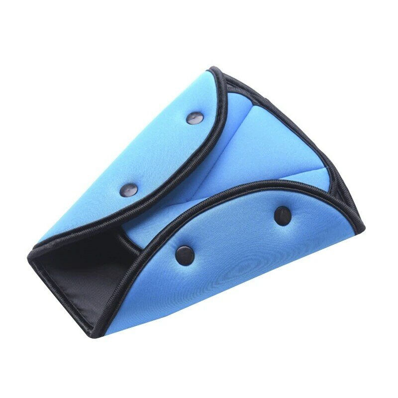 Retenedor de cinturón de seguridad para niños, cinturón de protección para el cuello del niño, cubierta de cinturón de seguridad suave y Triangular ajustable H055