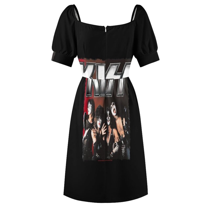 Kiss band original line up gaun tanpa lengan gaun musim panas wanita 2023 gaun wanita trendi musim panas