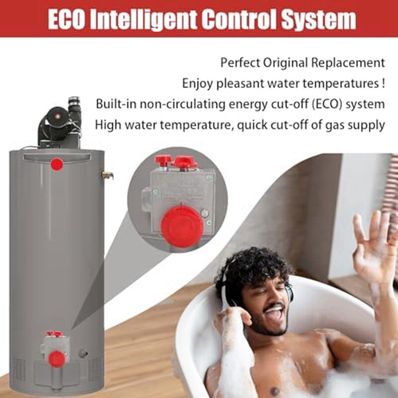 Válvula de aquecedor de água com alça, gás natural, vaso sanitário para Longshaw, 1 em-3/8 pol, 3-1/2 pol, 110-326