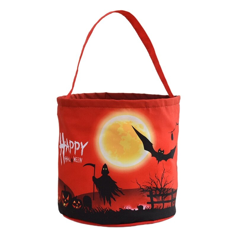 Halloween Trick or Treat Bags 4 Colors Cloth Material for Kids Halloween Parties