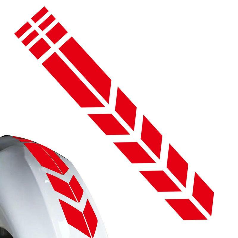 Avvertimento di sicurezza parafango pasta moto striscia freccia adesivi riflettenti moto Scooter impermeabile nastro antiolio decalcomania
