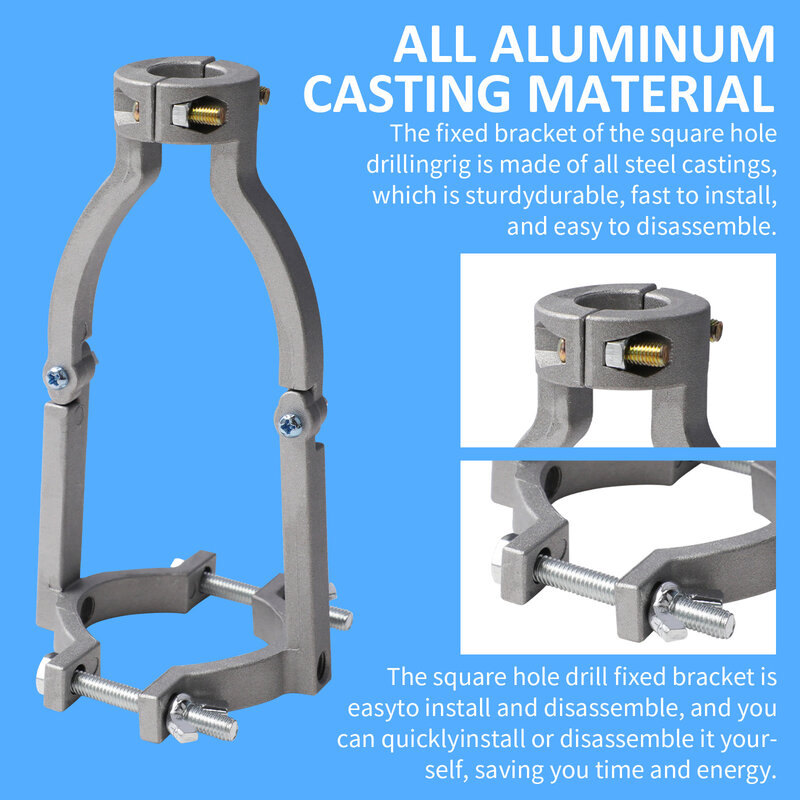 Adaptador Square Hole Drill Bit, Acessório para ferramentas elétricas para máquinas de perfuração, Fácil instalação e desmontagem