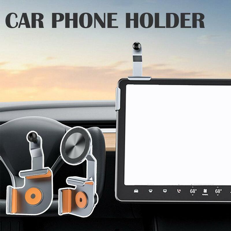For Tesla Y/3 HIGHLAND 2024 Car Phone Holder Central Control Navigation Screen Side Mount Magnetic Holder For Magsafe