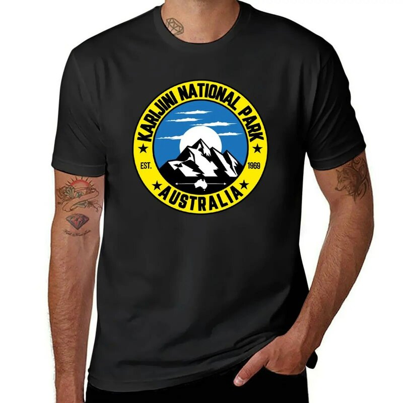 Camiseta do Parque Nacional Karijini masculina, tops de verão da alfândega
