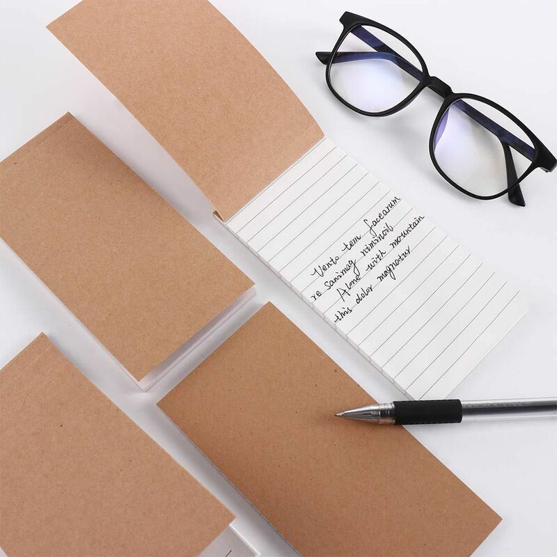 Kraft Paper Scrapbooking Planner, Schedule Checklist Memo Pad, Notepad Notebook, para fazer a lista de papelaria
