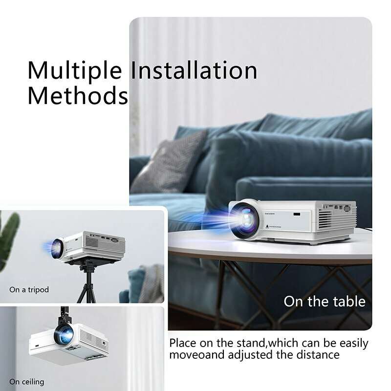 Global TFlag L36P Projector Full Hd 1080P 4K Wifi Mini LED Portable Projetor 2.4G 5G For Smartphone Video Home Office Camping