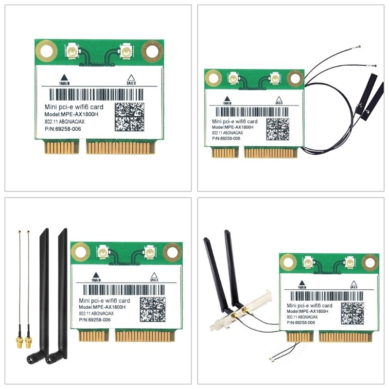 Wifi6 Networking Card RTL8852BE PCIE WIFI Adapter RTL8852BE Fast Wireless Card Dropship