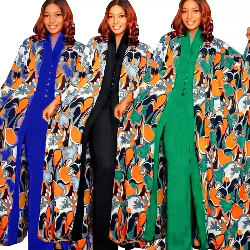 NigWin-Robe africaine pour femmes, ensemble deux pièces, pantalon large, longue, tenue de fête de mariage, nouvelle collection 463 #