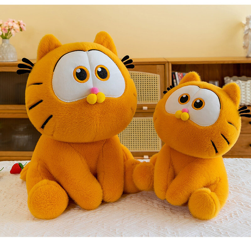 Garfield-juguete de peluche de gato para niña, almohada grande de dibujos animados, almohada de cama, regalo de cumpleaños