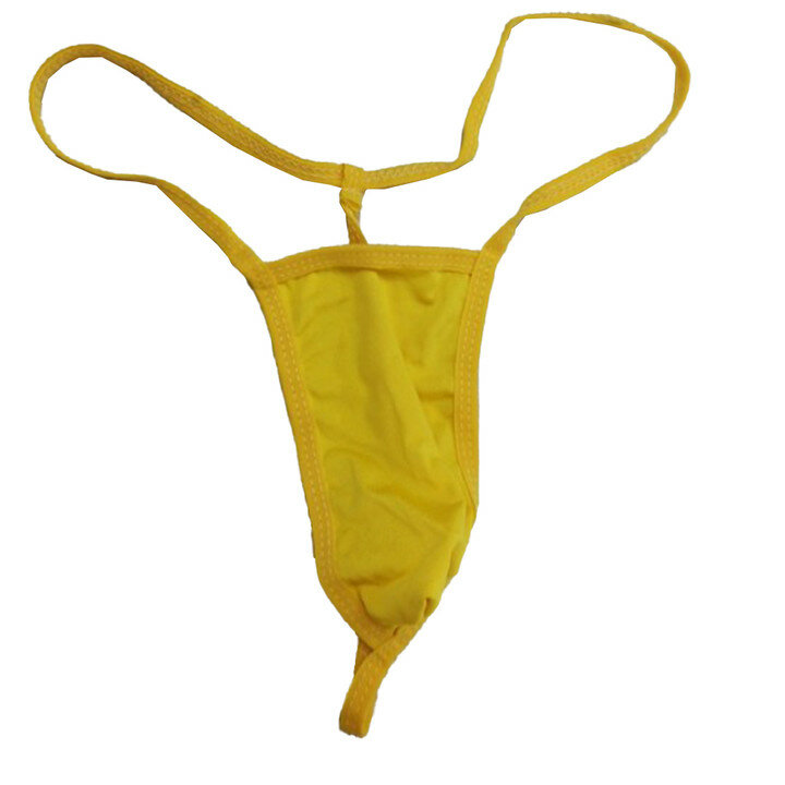 Celana dalam Thong pria, celana dalam Thong transparan kain kasa Ultra tipis elastis cair pinggang rendah celana dalam Erotis