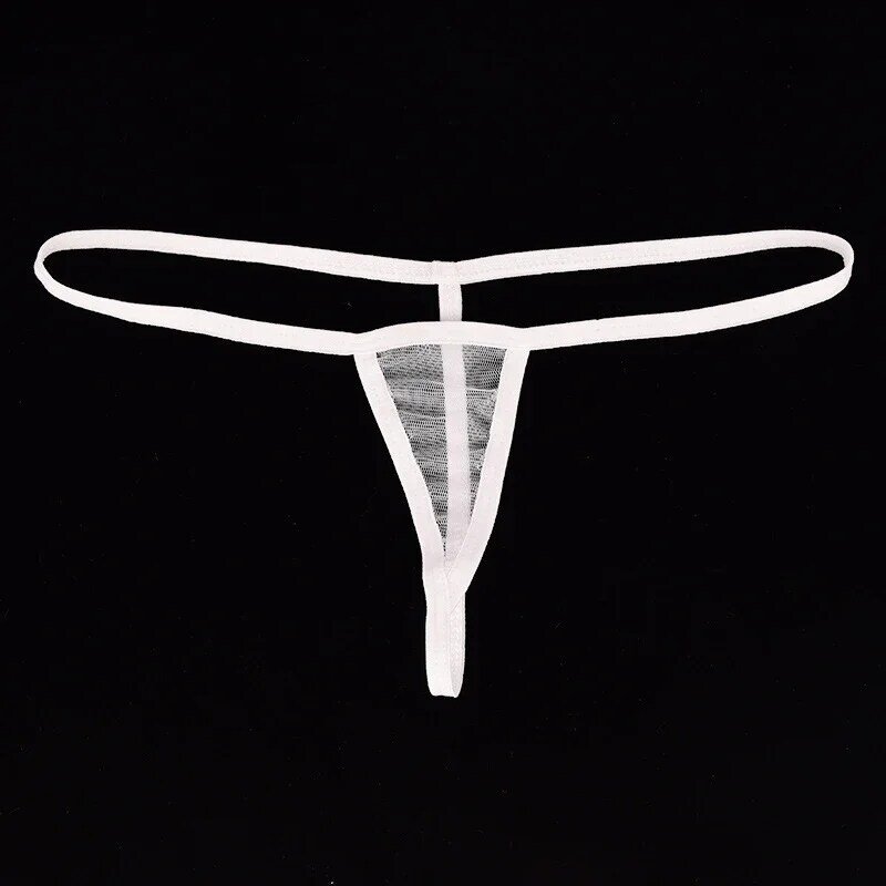 Lingerie G-String wanita Thong sutra es pinggang rendah Lingerie wanita seksi transparan wanita pakaian dalam Mini mikro erotis t-back Thong
