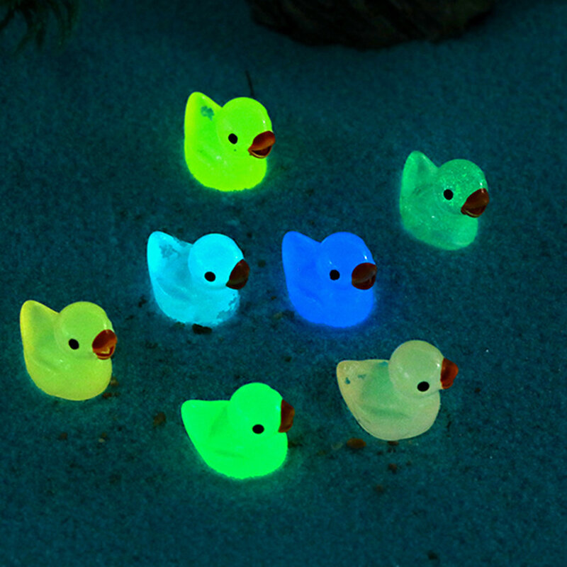 Mini Küken leuchten in der Nacht Miniatur figuren niedlichen Kaninchen Fee Garten Dekoration leuchtenden Schwan Ente Schreibtisch Ornamente Puppenhaus DIY
