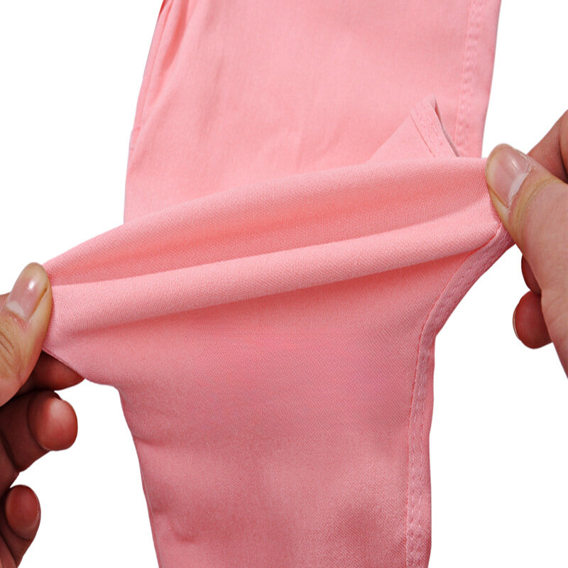 Pantalones de pitillo elásticos para niñas, ropa de 2 piezas de calidad, Color caramelo, para primavera y otoño, 2-12 años