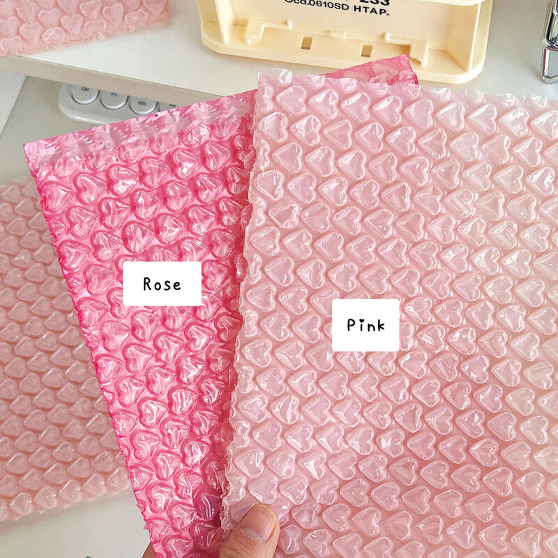 Sharkbang 10 pz/pacco INS Heart Bubble Bags ragazze cancelleria sacchetto di imballaggio busta Mailer corriere borse di spedizione rosa rosa