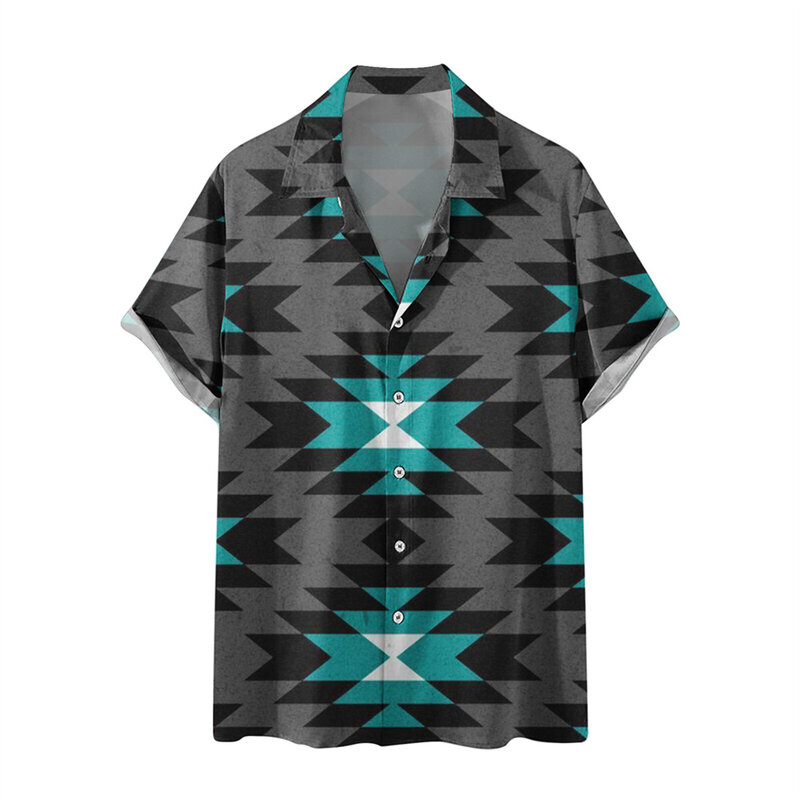 Nowa prosta męska koszula z nadrukiem 3d na co dzień z krótkim rękawem impreza na plaży koszule odzież męska luźna hawajska męska bluzka z krótkim rękawem