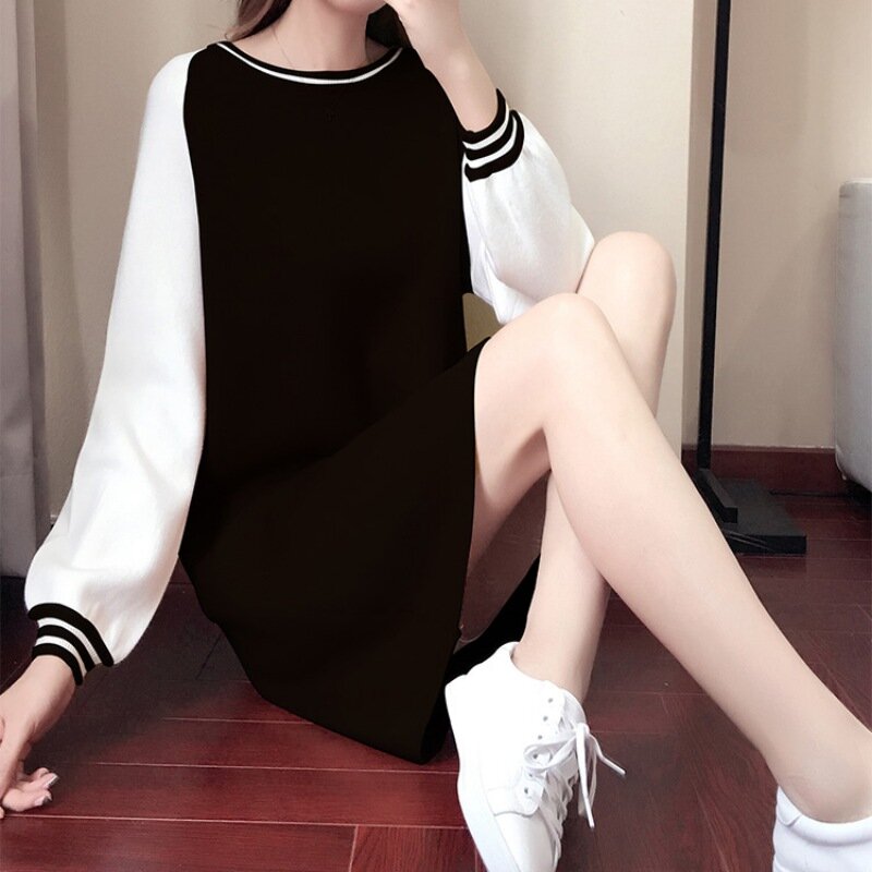 Long Sleeve Dress Aesthetic Clothes Korean Fashion Casual Harajuku Dresses for Women