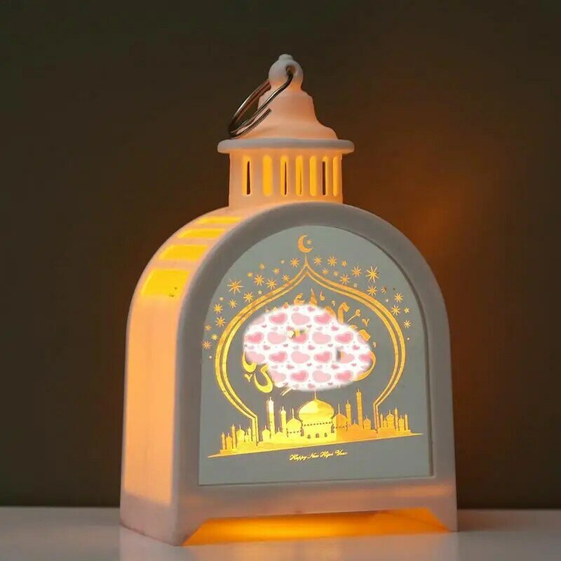 عيد مبارك LED مصباح ، الشمعدان الحلي ، نجمة ، القمر ، لوازم ديكور الحفلات ، فانوس الرياح ، مصابيح الديكور رمضان