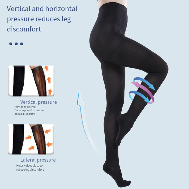 Medical Grade Graduated Support Compression Tights For Varicose Veins Relief Compression Pantyhose