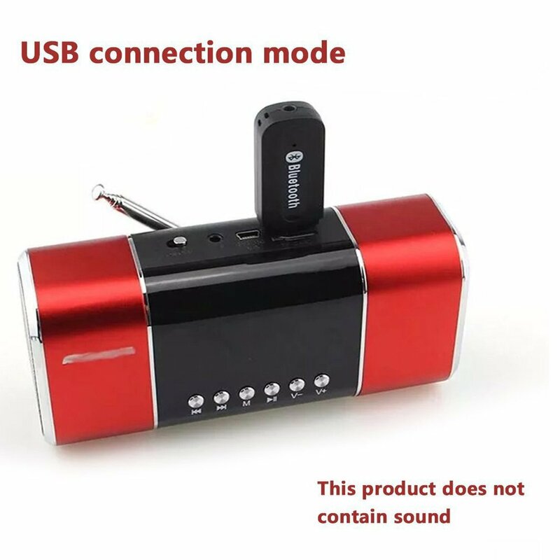 Receptor de Audio inalámbrico compatible con USB Blutooth para coche, adaptador Aux de 3,5mm para receptor de auriculares
