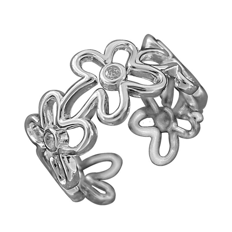 Кольца из стерлингового серебра 925 пробы, Модные Винтажные парные кольца в стиле хип-хоп, необычные кольца из тайского серебра с отверстиями, украшения из искусственного серебра, подарки на день рождения