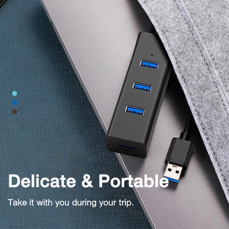 RYRA Universal Portable USB Hub 4 Port USB2.0 With Cable High Speed Mini Hub Socket Pattern Splitter Cable Adapter For Laptop PC