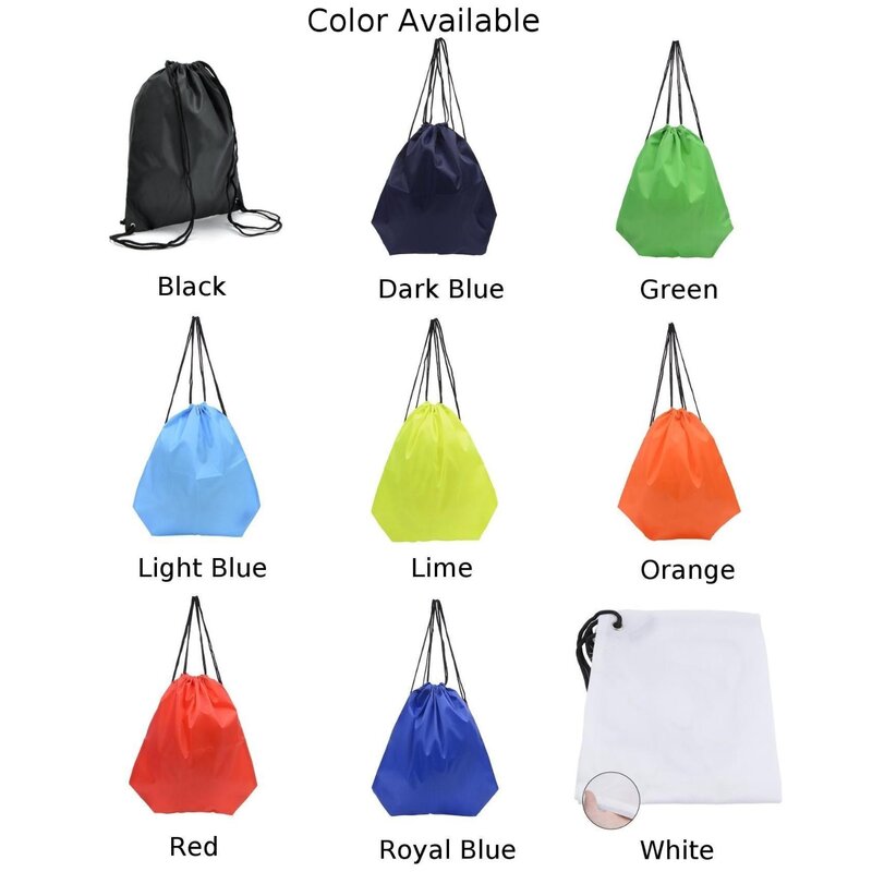 Storage Bag Waterproof Outdoors School Drawstring Sport Gym Oxford Backpack Shoes Clothes Sturdy Backpack Casual Bag