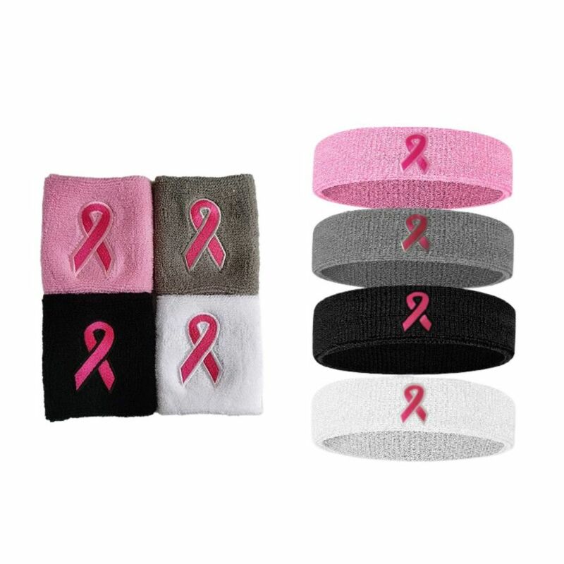 Pulseiras elásticas elásticas para mulheres, Headband de corrida absorvente, protetor de pulso rosa para crianças, Cuidar das mulheres
