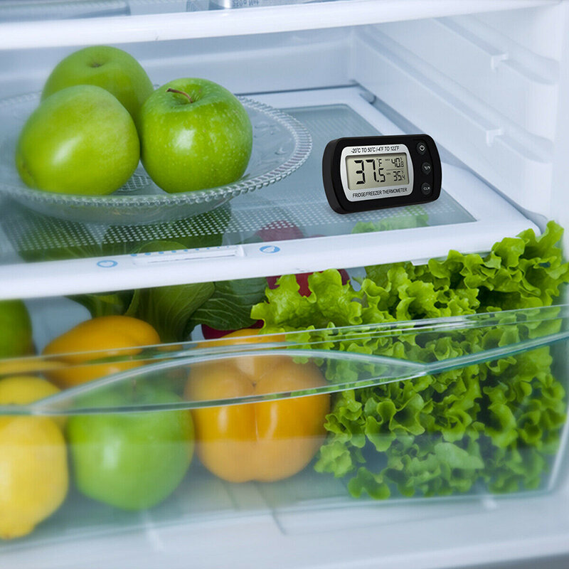 Termometer beku termometer kulkas Digital LED berlaku untuk dapur, keluarga dan restoran, memori suhu