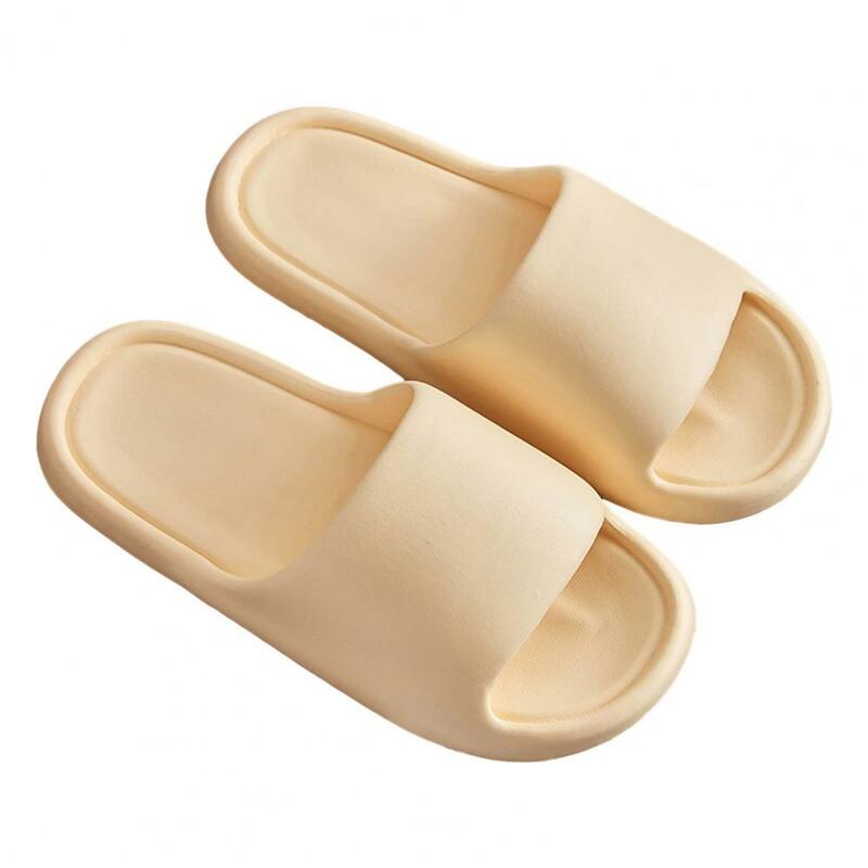 Chinelos de plataforma macia para mulheres, antiderrapante, dedo do pé aberto, resistente ao desgaste, leve, interior, sapatos ao ar livre, antiderrapante