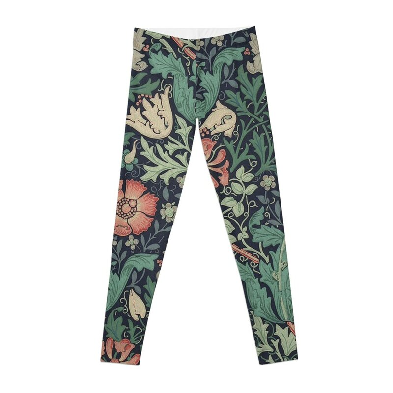 Botanical Nature Exhibition-Leggings para mujer, pantalones de cintura alta, William Morris