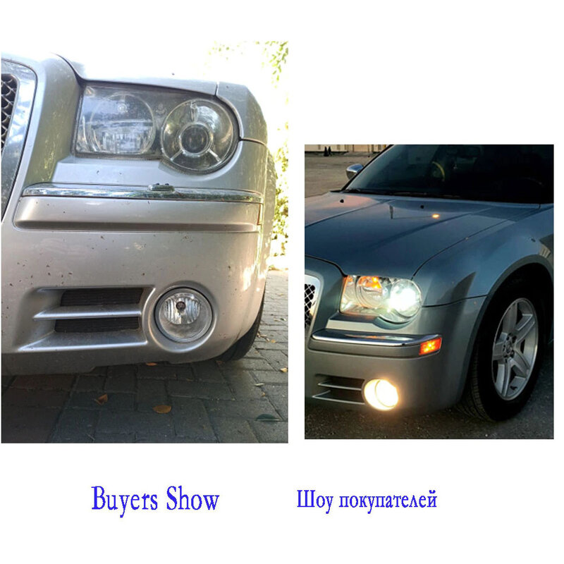 Faróis de nevoeiro para Chrysler 300C LX 2004-2012, farol, lâmpada de nevoeiro de halogênio, cablagem do carro, peças do kit de comutação, acessórios automotivos