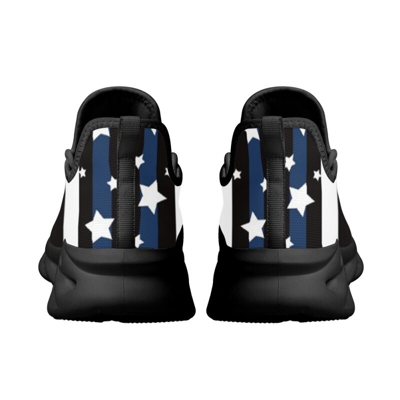 Zapatos de malla para correr para hombre y mujer, zapatillas informales ligeras con diseño del Día de la Independencia Americana, calzado con bandera de Estados Unidos, nuevo estilo, 2023