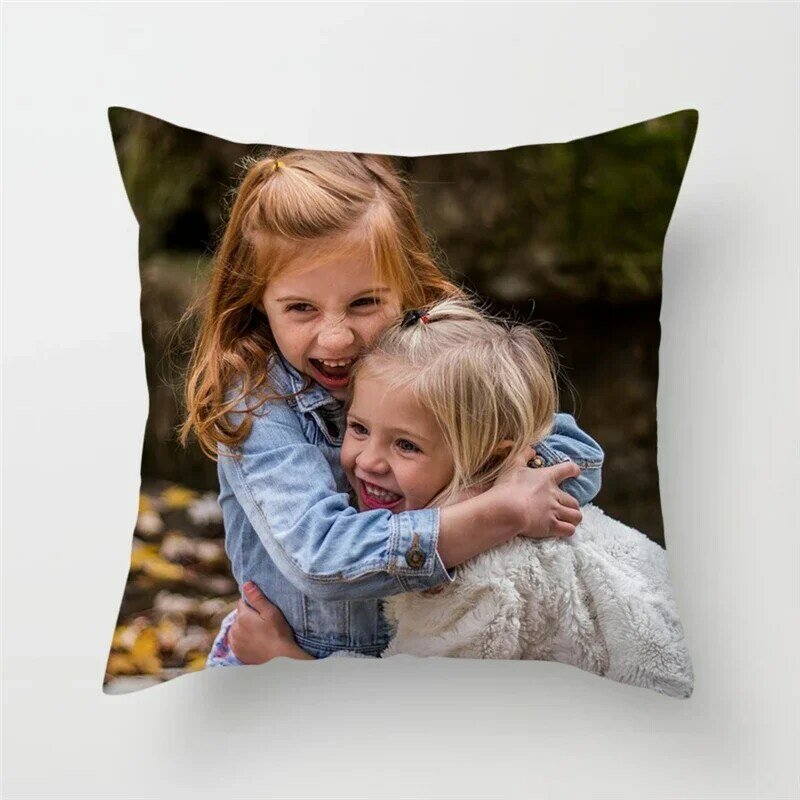 MIAOTU Custom Cushion Cover DIY Customized Throw Pillow Home Decorative Square Wedding Pets Baby Print Pillowcase Drop Shipping