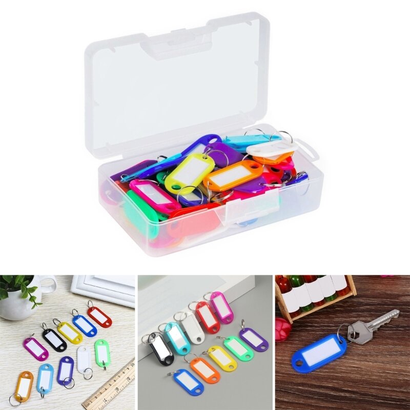 50 سلسلة مفاتيح بلاستيكية متنوعة الألوان تقاوم الحرارة والتمزق بشكل فعال