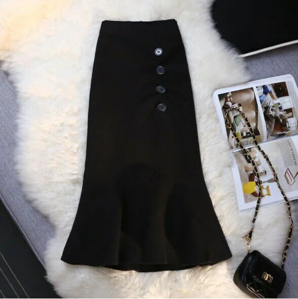 Новинка 2023, осенне-зимняя женская модная повседневная сексуальная юбка, Женская длинная юбка большого размера