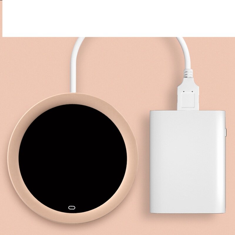 Constante USB Coaster aquecimento, esteira quente do copo, display digital constante, ajuste temporização aquecedor para café, leite e chá, DC 5V