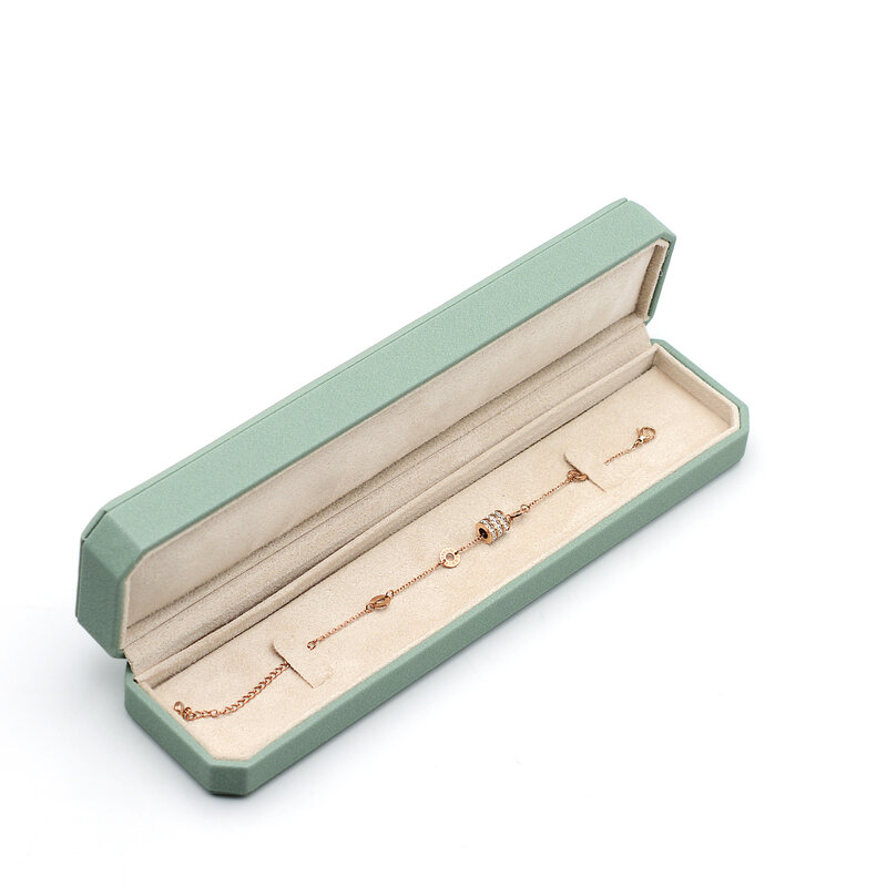 กล่องของขวัญเครื่องประดับแนวแปดเหลี่ยมสำหรับผู้หญิงสไตล์วินเทจสร้อยคอแข็งต่างหูแหวนเครื่องประดับ