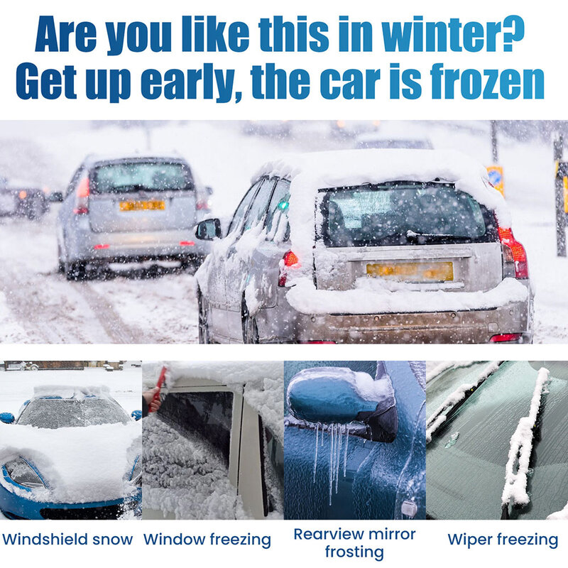 Agenti di sbrinatore per parabrezza per auto da 60ml agenti di rimozione rapida della neve del ghiaccio per auto invernali