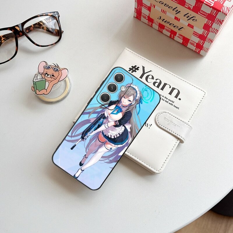 Blue Archive Asuna Mobile Phone Case for Samsung Galaxy S24 S23 S22 S21 S20 S10 S9 Plus FE Ultra Lite Black Phone Cover Funda