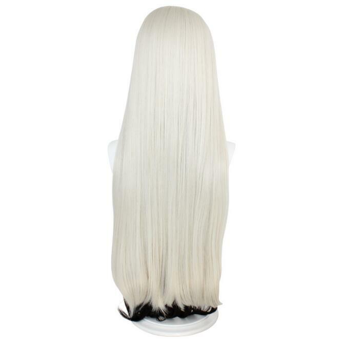 Parrucca cosplay mucruck Arknights parrucca sintetica in fibra Cosplay lattiginoso bianco grigio gradiente nero marrone capelli lunghi gioco Arknights