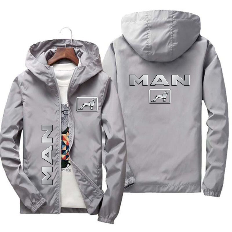 Sweat à capuche zippé avec logo imprimé pour homme, sweat-shirt décontracté, veste, manteau, marque, camion, homme, voiture, automne, hiver, 2024